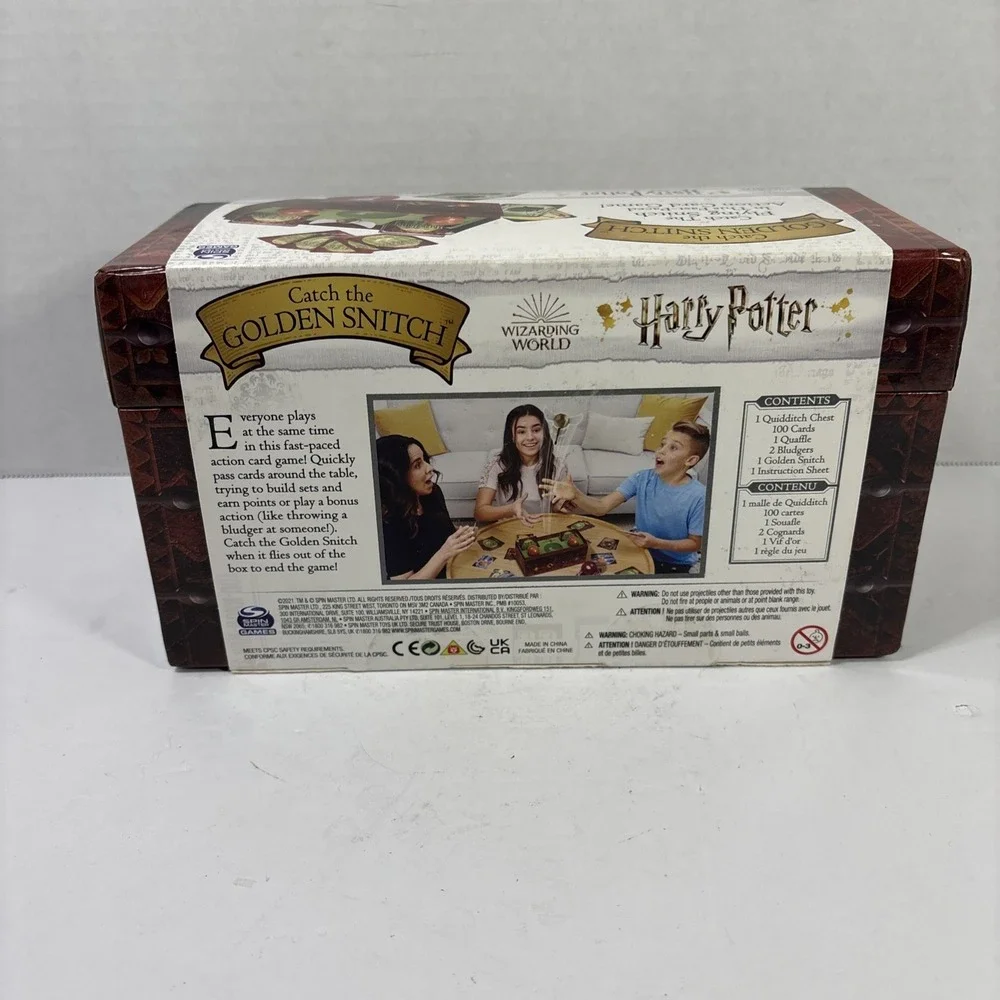 Harry Potter Catch the Golden Snitch Card Game Quidditch Chest Spin Master